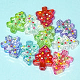 christmas festive tree trees acrylic bead beads chunky large big jumbo pretty cute kawaii craft supplies shop store uk jewellery making beaded pen pens red green lilac clear white pink blue turquoise 26mm