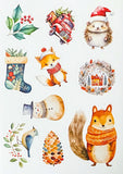 CHRISTMAS SEALS Sticker Sheets WOODLAND Theme