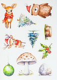 CHRISTMAS SEALS Sticker Sheets WOODLAND Theme