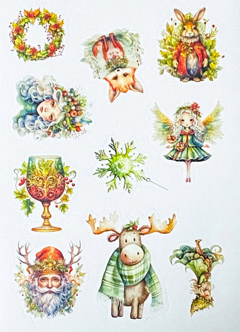 CHRISTMAS SEALS Sticker Sheets WOODLAND Theme