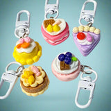 cake cakes cupcake gateau food and drink kawaii cute keyring key clip clips ring rings bag charm charms metal resin uk planner gift gifts pretty japanese