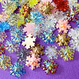 SHINY SNOWFLAKE AB Acrylic Flat Backs 8mm x20