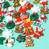festive resin acrylic flatback flat back backs fb fbs embellishment uk cute kawaii craft supplies shop store christmas red white green candy cane house santa sleigh snowflake tree trees star rudolph present angel fun bundle bargain save