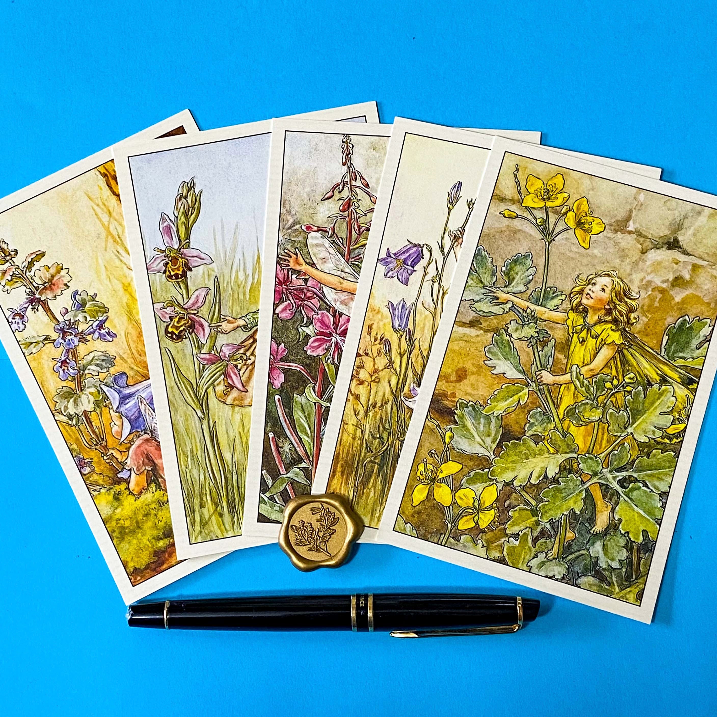 Flower Fairies Postcard Set 18. WOODLAND WALK Vintage Botanical