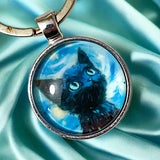 cat cats kitty kitten glass cabochon domed key ring keyring keyrings keychain uk cute kawaii gift gifts shop store present stocking filler round bezel silver metal