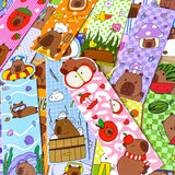 capybara capybaras cute animal kawaii animals card cardboard book bookmark bookmarks marks slim colourful uk stationery shop store planner lover set