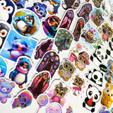 cute kawaii penguin penguins laptop glossy sticker stickers pack big large uk stationery gift gifts shop store colouful animal animals ghost ghosts halloween spooky skull cute panda pandas cat cats owl owls set bundle