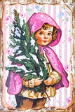On Offer! SHABBY CHIC Vintage Pink Christmas Postcards