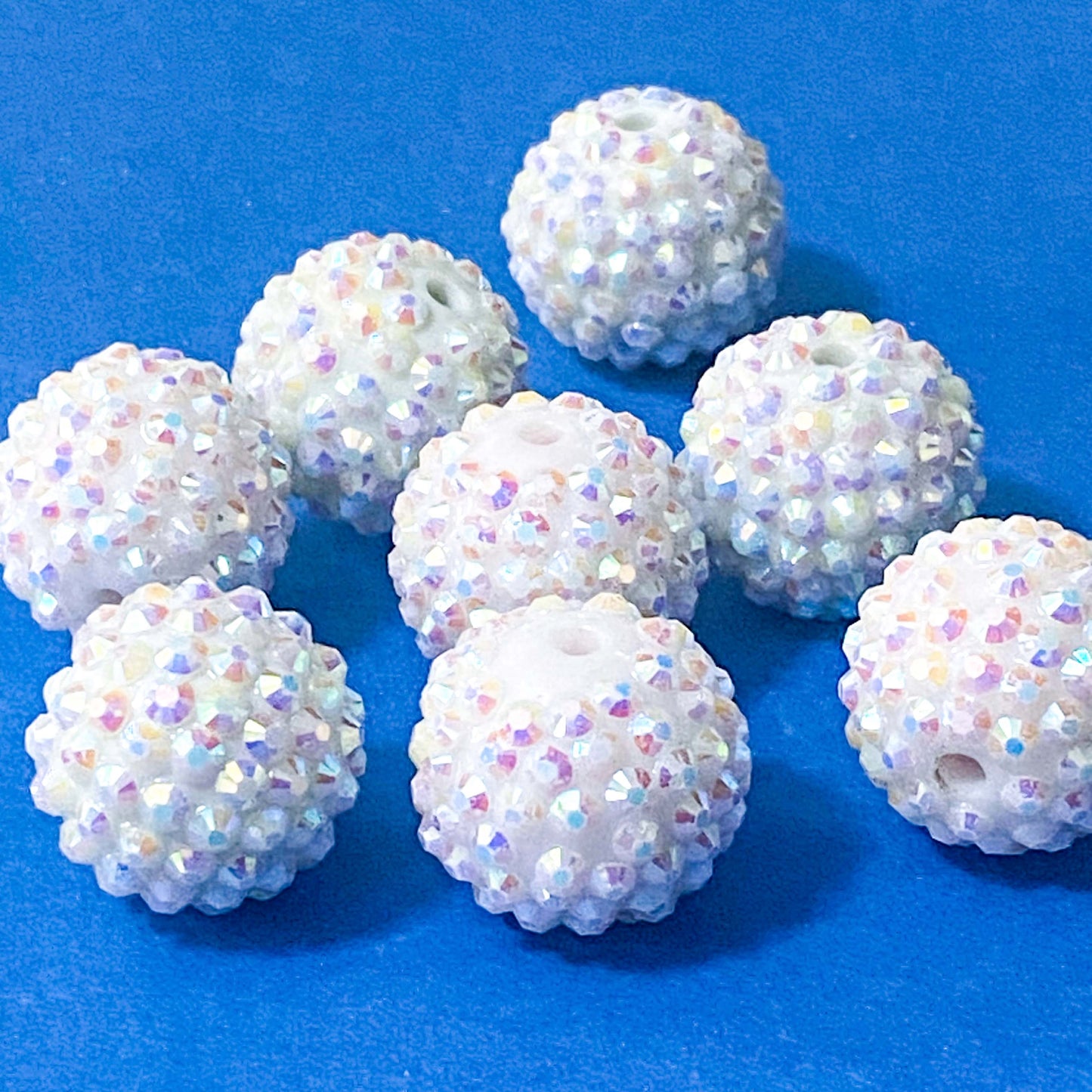 large 20mm 2cm sparkly rhinestone pave acrylic bead