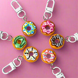 DONUTS Resin CLIP KEY CHAIN Bag Charm