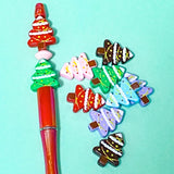 christmas tree jumbo very large big festive trees acrylic craft supplies 26mm chunky red green lilac blue brown pink uk cute kawaii crafts shop store make your own beaded pen pens jewellery