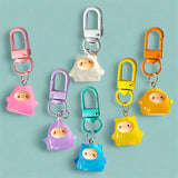 blob blobs monster monsters cute kawaii resin and metal keyring key ring chain bag charm charms pendant uk gift gifts shop store pink lilac purple clear yellow orange japanese turquoise keychains clip clips