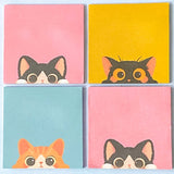 big eye eyed black cat cats kitty memo sticky note notes pad memos bold colour pink ginger black teal mustard yellow uk cute kawaii stationery shop store bargain note pad