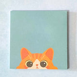 big eye eyed black cat cats kitty memo sticky note notes pad memos bold colour pink ginger black teal mustard yellow uk cute kawaii stationery shop store bargain note pad