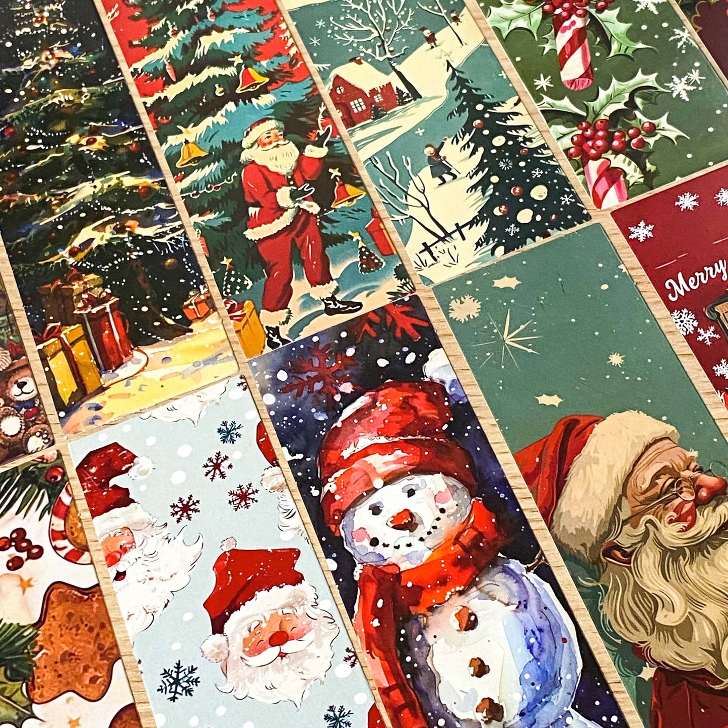 christmas festive card bookmark book mark bookmarks set gift gifts uk cute kawaii vintage retro victorian modern pretty stationery