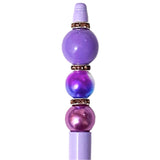 beaded bead pen pens teal turquoise blue silver plum lilac purple pearl pearly beaded jewel colours bright uk cute kawaii set kit sparkly green deep dark pave crystal rondelles black gel ballpoint ink