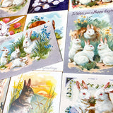 spring postcard postcards car cards greetings easter springtime flower flowers nature rabbit rabbits bunny bunnies nostalgia vintage retro old fashioned drawings sepia distressed chick uk cute kawaii stationery gifts sticker stickers seals envelopes envelope