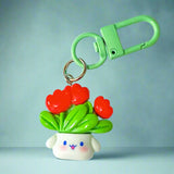 pot plant plants garden flower flowers cute kawaii keyring keychain key clip bag charm charms funny animal animals pig cat rabbit bunny puppy dog panda pandas gift gifts uk shop store