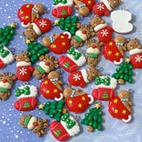 uk cute kawaii craft crafts supplies shop store red green white festive christmas resin charm charms pendant pendants stocking stockings tree trees mug mugs gingerbread man men rudolph reindeer bear bears stockings