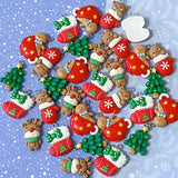 uk cute kawaii craft crafts supplies shop store red green white festive christmas resin charm charms pendant pendants stocking stockings tree trees mug mugs gingerbread man men rudolph reindeer bear bears stockings