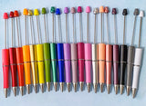 build your own pen pens base slim metallic colour colours uk cute kawaii silicone bead beads beaded rainbow stationery kit set bargain