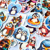 cute kawaii penguin penguins laptop glossy sticker stickers pack big large uk stationery gift gifts shop store