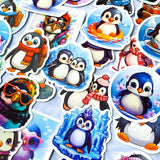 cute kawaii penguin penguins laptop glossy sticker stickers pack big large uk stationery gift gifts shop store