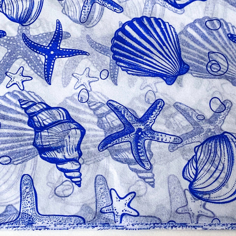 ocean sea seashore seashell shells shell blue deep dark tissue paper sheet sheets uk cute kawaii craft supplies shop store gift gifts packaging supplies sheet pretty