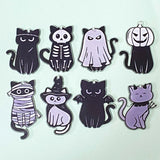 black and white cat cats jumbo very large charm charms pendant pendants acrylic cute kawaii halloween spooky craft supplies shop uk store mummy skeleton bat ghost pumpkin witch devil