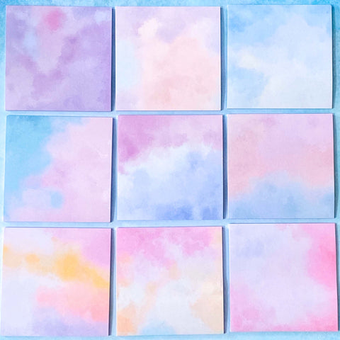 SQUARE PASTEL WATERCOLOUR Memo 30 Sheets