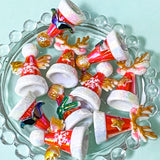 red and white and green Christmas festive bead beads jumbo large big acrylic uk cute kawaii craft supplies snowman snowmen round cube square santa hat hats 30mm 15mm gingerbread men tree trees fir antlers angel angels wings wing gold green