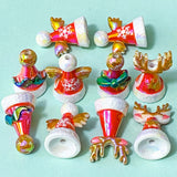 red and white and green Christmas festive bead beads jumbo large big acrylic uk cute kawaii craft supplies snowman snowmen round cube square santa hat hats 30mm 15mm gingerbread men tree trees fir antlers angel angels wings wing gold green