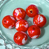 red and white and green Christmas festive bead beads jumbo large big acrylic uk cute kawaii craft supplies snowman snowmen round cube square santa hat hats 30mm 15mm gingerbread men tree trees fir antlers angel angels wings wing gold green