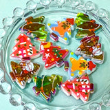 red and white and green Christmas festive bead beads jumbo large big acrylic uk cute kawaii craft supplies snowman snowmen round cube square santa hat hats 30mm 15mm gingerbread men tree trees fir antlers angel angels wings wing gold green