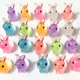 bunny rabbit rabbits bunnies resin 3d charm charms pendant pendants uk cute kawaii glow in the dark luminous pink blue yellow green clear white turquoise lilac peach orange pretty jewellery making supplies