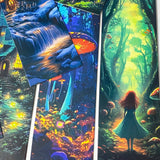 magic magical woodland wood animals fantasy bookmark bookmarks card slim pretty art mushrooms fairytale uk cute kawaii stationery shop store