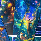 magic magical woodland wood animals fantasy bookmark bookmarks card slim pretty art mushrooms fairytale uk cute kawaii stationery shop store