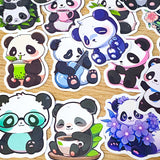 panda pandas kawaii cute laptop sticker stickers pack colourful cuddly happy sticker stationery shop store uk