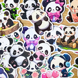 panda pandas kawaii cute laptop sticker stickers pack colourful cuddly happy sticker stationery shop store uk