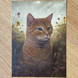 adorable cat cats kitten kitty black tabby ginger brown grey blue cute kawaii individual postcard postcards post card cards uk stationery shop store supplies gift gifts floral flowers ocean orange oranges