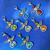 On offer! ANGEL HEART Silver Colourful PLANNER CLIP