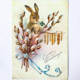 easter spring postcard postcards greetings car cards cute kawaii vintage retro victorian bunny rabbit rabbits bunnies egg eggs blue pastel nostalgia nostalgic sticker stickers seals envelope envelopes kraft brown uk stationery supplies shop store