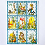 easter spring postcard postcards greetings car cards cute kawaii vintage retro victorian bunny rabbit rabbits bunnies egg eggs blue pastel nostalgia nostalgic sticker stickers seals envelope envelopes kraft brown uk stationery supplies shop store