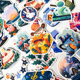 cosy happy hygge christmas retro festive laptop sticker stickers set stationery shop store uk cute kawaii colourful gift gifts set house gingerbread food drink clothes fun