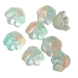 glass bead beads flower flowers bell bells bluebell pretty colourful ombre petals pink blue aqua mint wine rainbow colours uk cute kawaii 10mm 11mm 12mm craft supplies jewellery making shop store