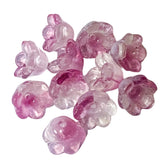 glass bead beads flower flowers bell bells bluebell pretty colourful ombre petals pink blue aqua mint wine rainbow colours uk cute kawaii 10mm 11mm 12mm craft supplies jewellery making shop store