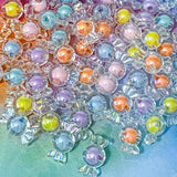 candy sweet sweets bead beads iridescent ab shimmer acrylic individual craft supplies uk shop store bundle small pearly pearlescent blue grey turquoise yellow lemon pink lilac orange