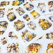 magic magical jar jars bottle bottles snow snowy festive christmas sticker stickers sheet bargain fun cute kawaii stationery shop store uk gold golden pretty star snowmen snowman globe winter planner
