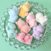 flocked hippo hippos wild animal animals fuzzy furry soft charm charms pendant large pendants 30mm 32mm 33mm uk cute kawaii craft supplies shop store pink peach yellow white blue mint green lilac