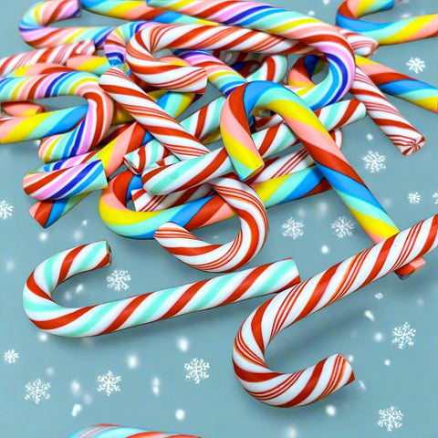 jumbo huge big large candy cane canes poly polymer clay fimo christmas festive craft supplies shop store uk red green mint rainbow